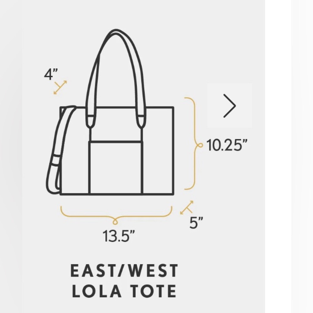 Portland Leather Honey East-West Large Lola Tote Bag - Picture 7 of 7